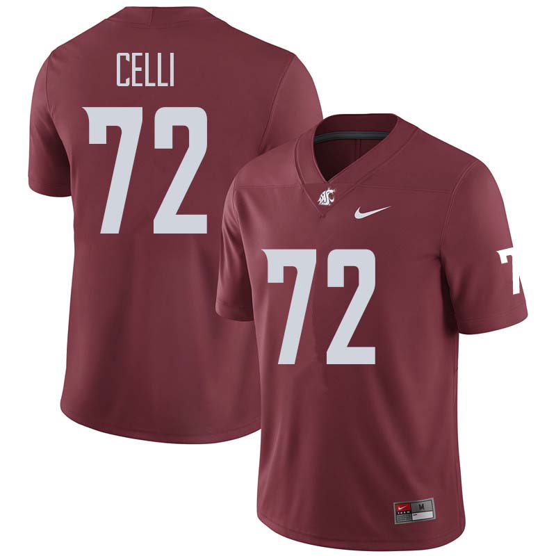 Men #72 Kyle Celli Washington State Cougars College Football Jerseys Sale-Crimson